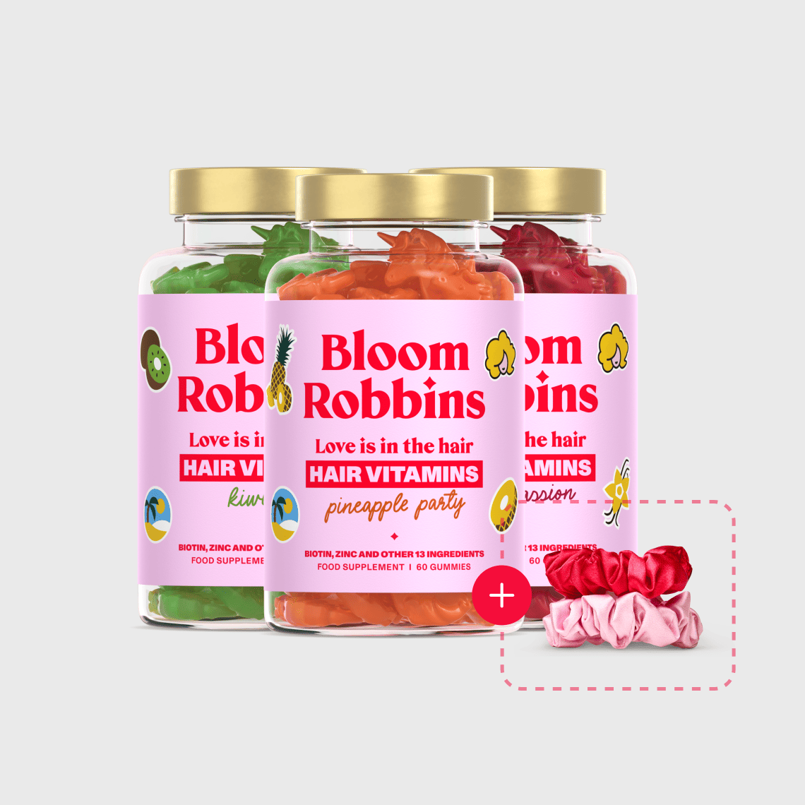 Summer Trio – witaminy na włosy z biotyną – żelki